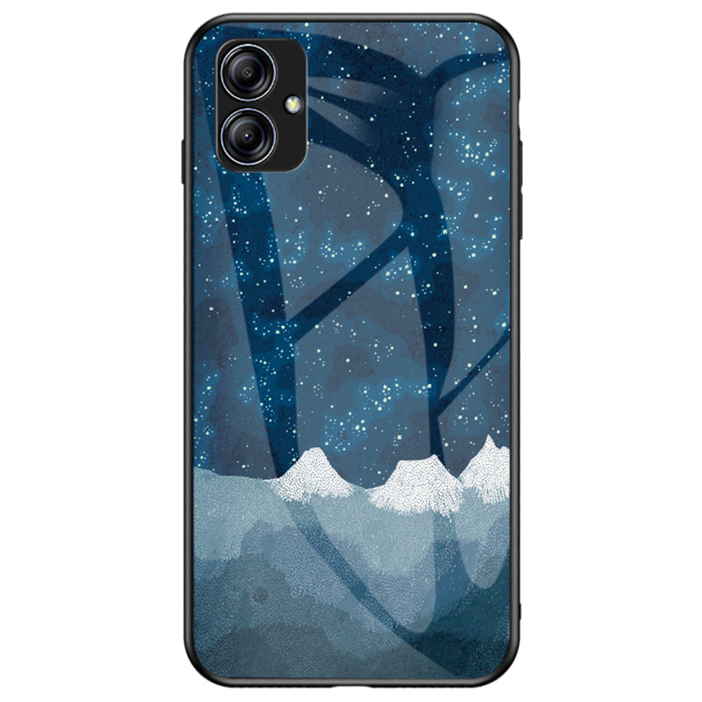 Anti-fall Phone Case For Samsung Galaxy A04e 4G F04 4G M04 4G Starry Sky Pattern Printing Tempered Glass Hard PC Soft TPU Back Cover Anti-fall Phone Case For Samsung Galaxy A04e 4G F04 4G M04 4G Starry Sky Pattern Printing Tempered Glass Hard PC Soft TPU Back Cover